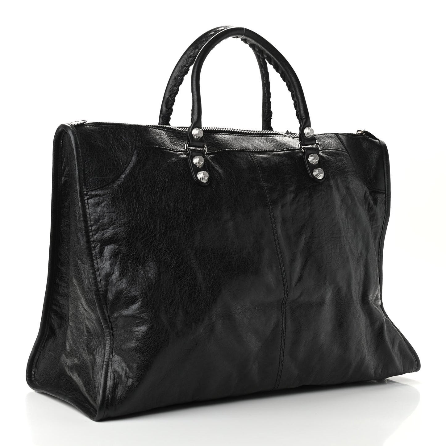 Agneau Giant 21 Silver Hardware Weekender Black