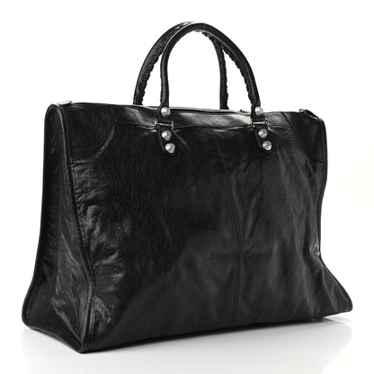 Balenciaga Agneau Giant 21 Silver Hardware Weekender Black 3 of 9