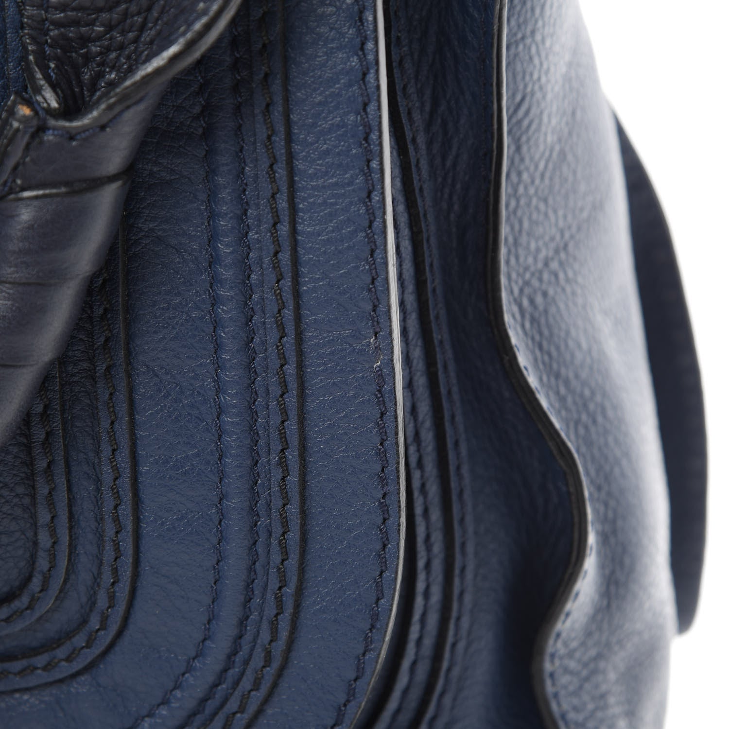 Chloe Calfskin Large Marcie Satchel Royal Navy 13 of 14