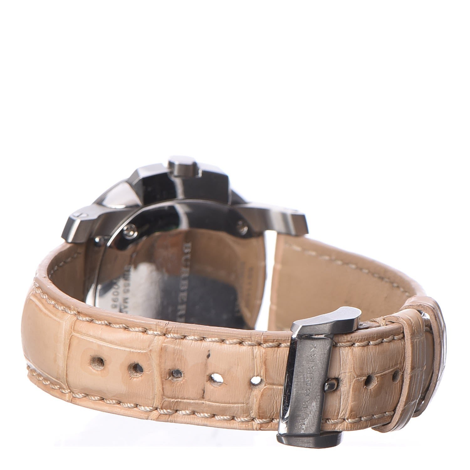 Burberry Stainless Steel Alligator Diamond Bezel 38mm The Britain Quartz Watch Champagne BBY1400 4 of 7