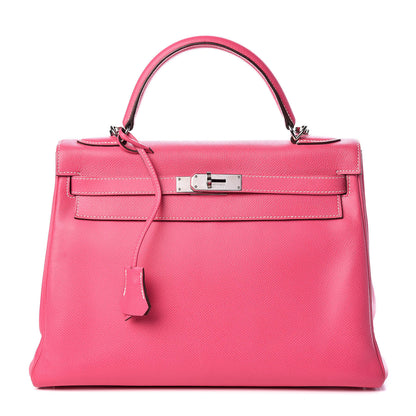 Hermes Epsom Candy Kelly Retourne 32 Rose Tyrien Rubis 1 of 40