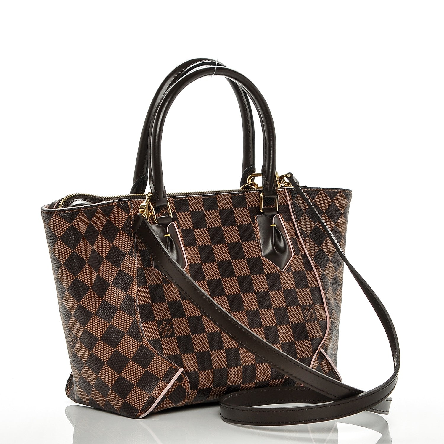 Louis Vuitton Damier Ebene Caissa Tote PM Rose Ballerine 3 of 6