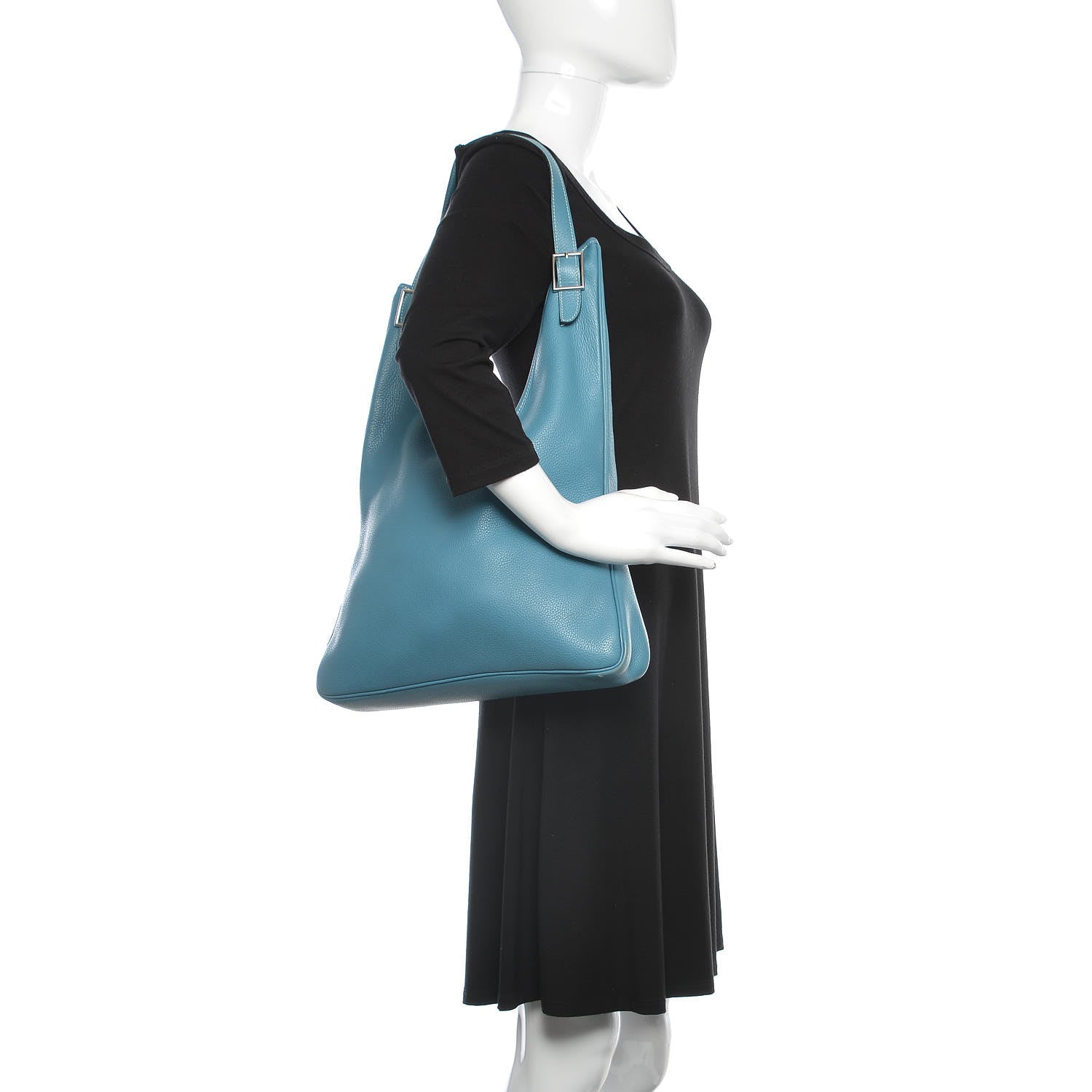 Hermes Taurillon Clemence Massai PM Blue Jean 2 of 11