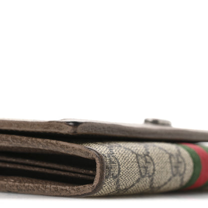 Gucci GG Supreme Monogram Web Ophidia Wallet On Chain Brown 8 of 12