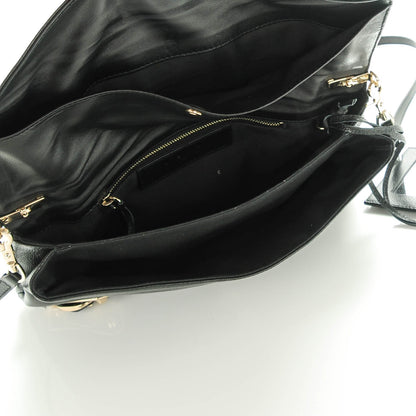Balenciaga Chevre Gold Metallic Edge Hardware Envelope Clutch Black 5 of 7