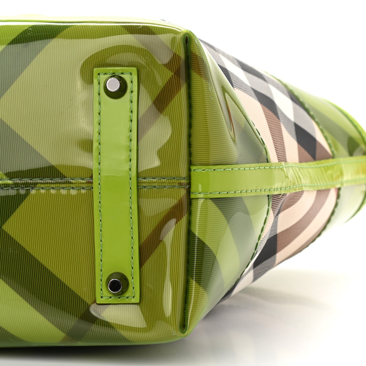 Nova Check PVC Tote Green