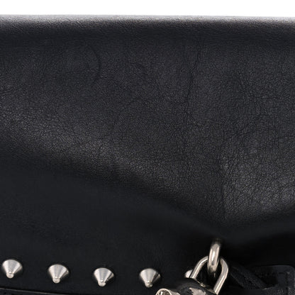 Alexander McQueen Grainy Calfskin Studded Padlock Skull Clutch Black 14 of 14