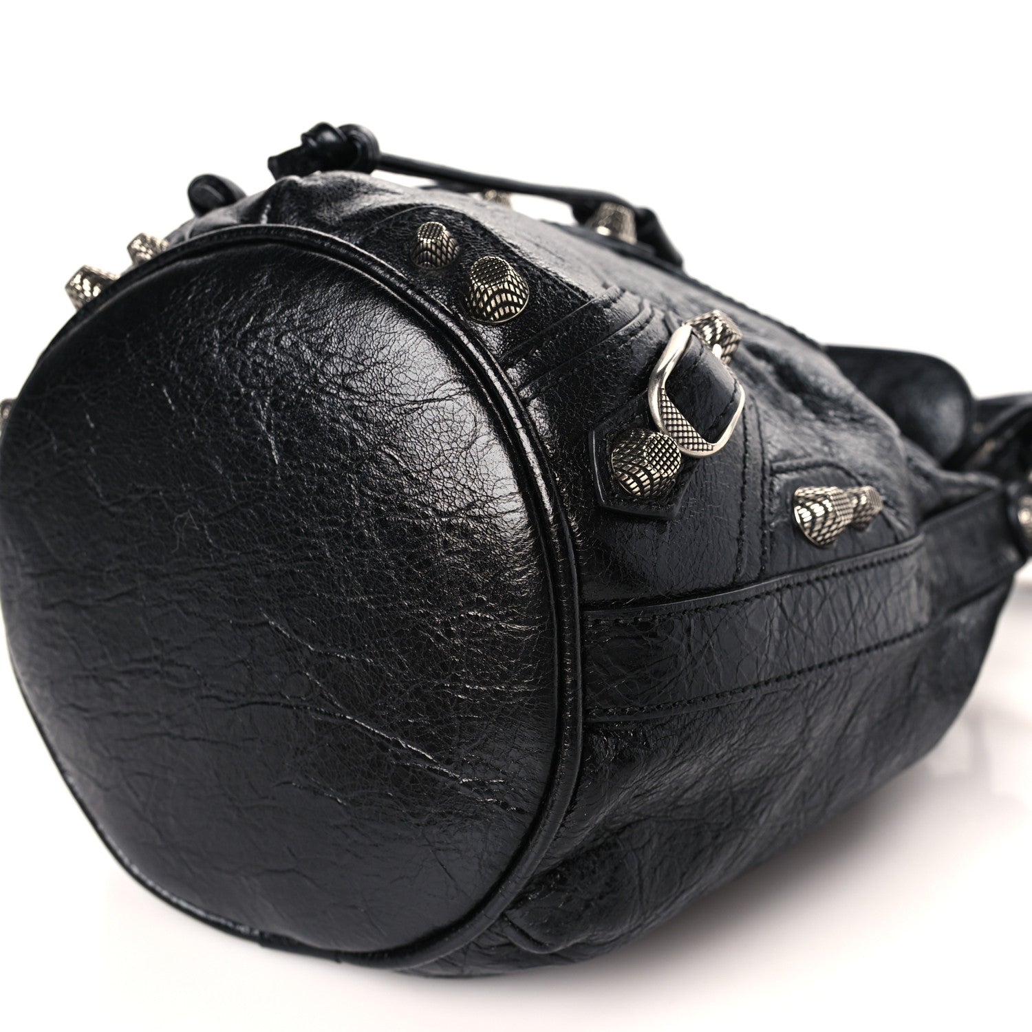 Balenciaga Agneau Arena Le Cagole Bucket Bag XS Black 9 of 9