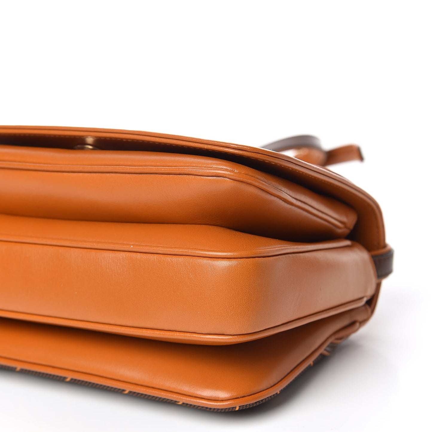 Calfskin Canvas Diagonal GG Rajah Shoulder Bag Brown