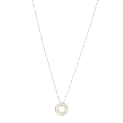 Tiffany Sterling Silver Atlas Pendant Necklace 1 of 4