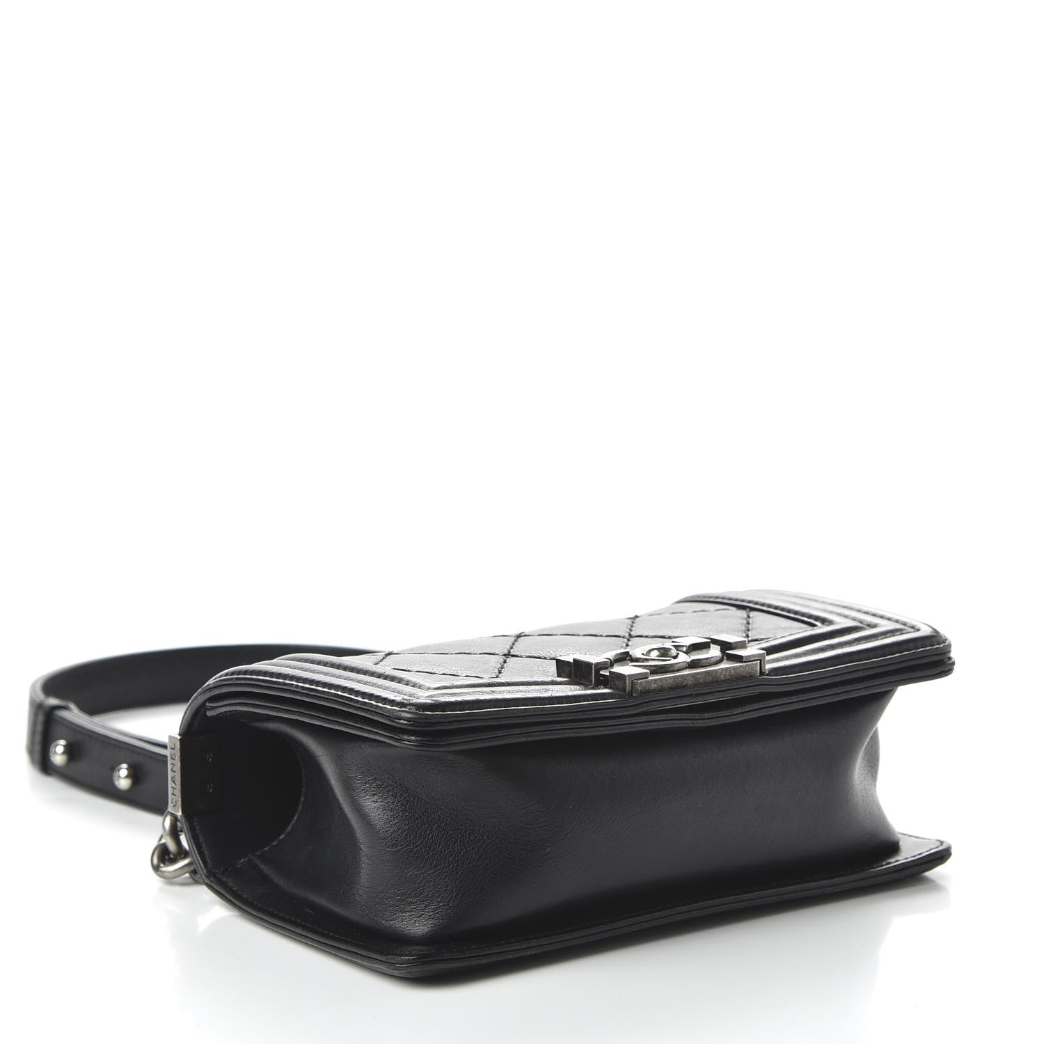 Chanel Calfskin Double Stitch Small Boy Flap Black 4 of 11