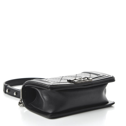 Chanel Calfskin Double Stitch Small Boy Flap Black 4 of 11
