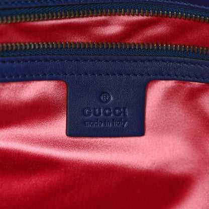 Gucci Velvet Matelasse Medium GG Marmont Shoulder Bag Cobalt Blue 6 of 10