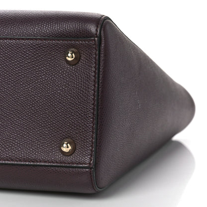 Christian Dior Grained Calfskin Large Lady Dior Burgundy 8 of 9