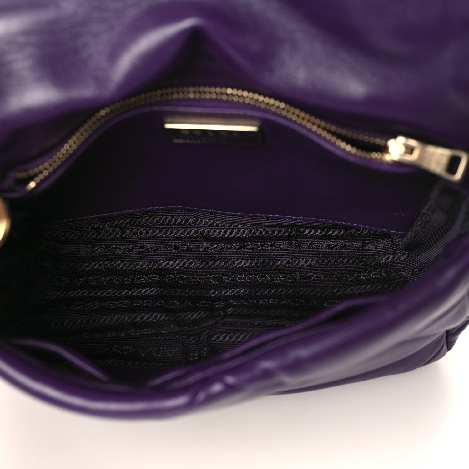 Prada Nappa Re-Nylon Triangle Quilted Patchwork System Flap Shoulder Bag Viola 4 of 8