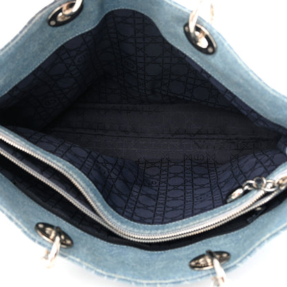 Christian Dior Denim Cannage Large Lady Dior Light Blue 5 of 12