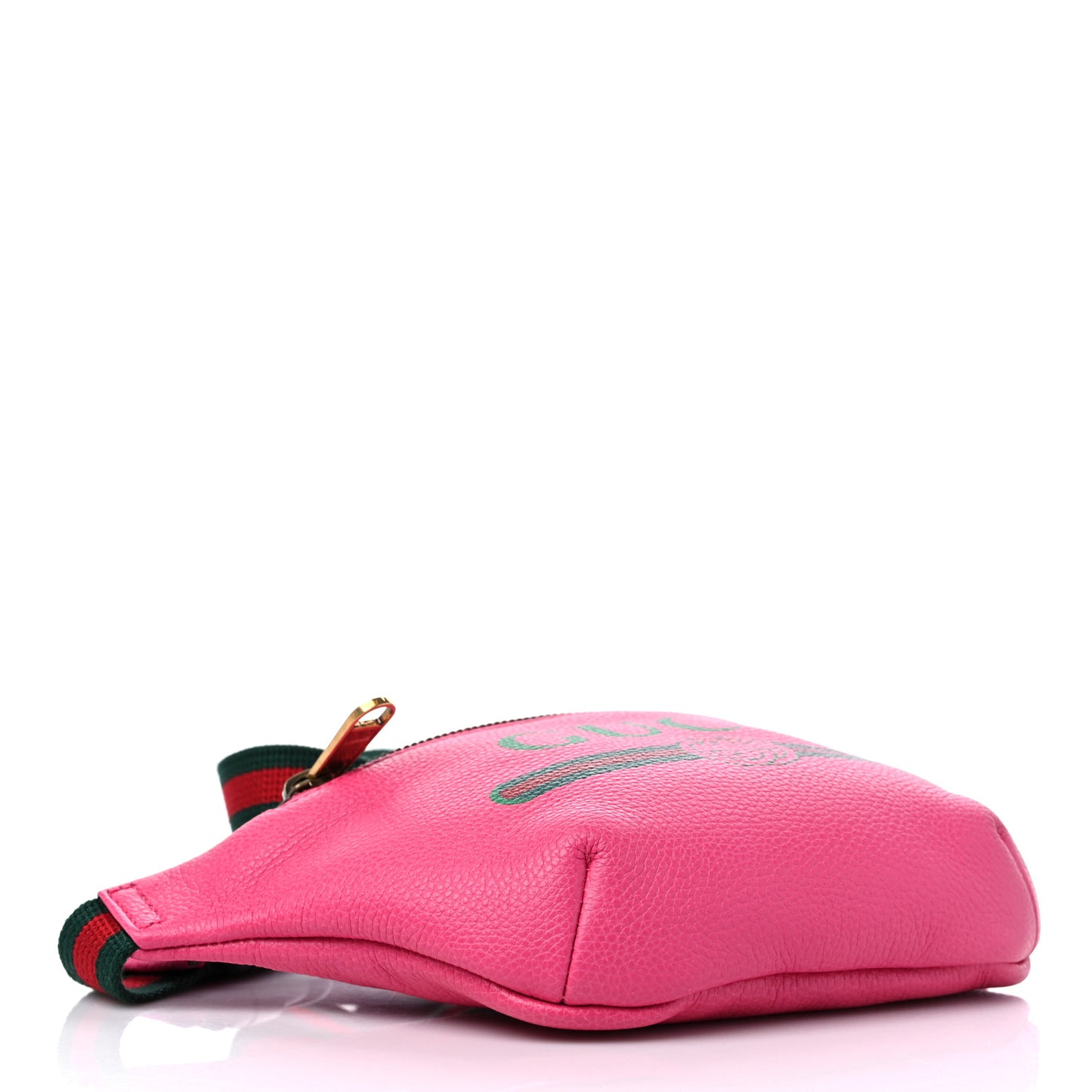 Grained Calfskin Small Logo Belt Bag Box Pink Green