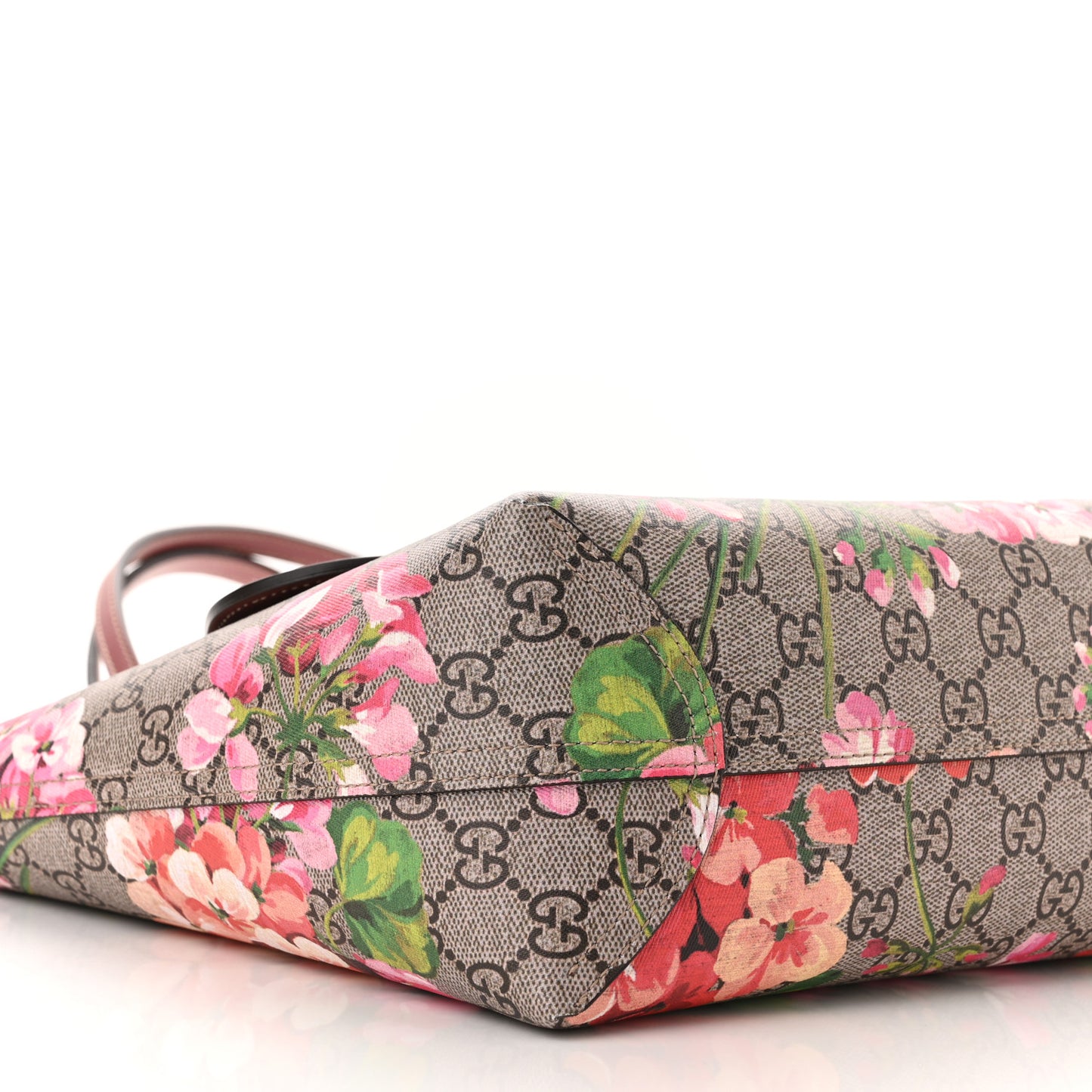 GG Supreme Monogram Blooms Small Reversible Tote Beige Multicolor Dry Rose