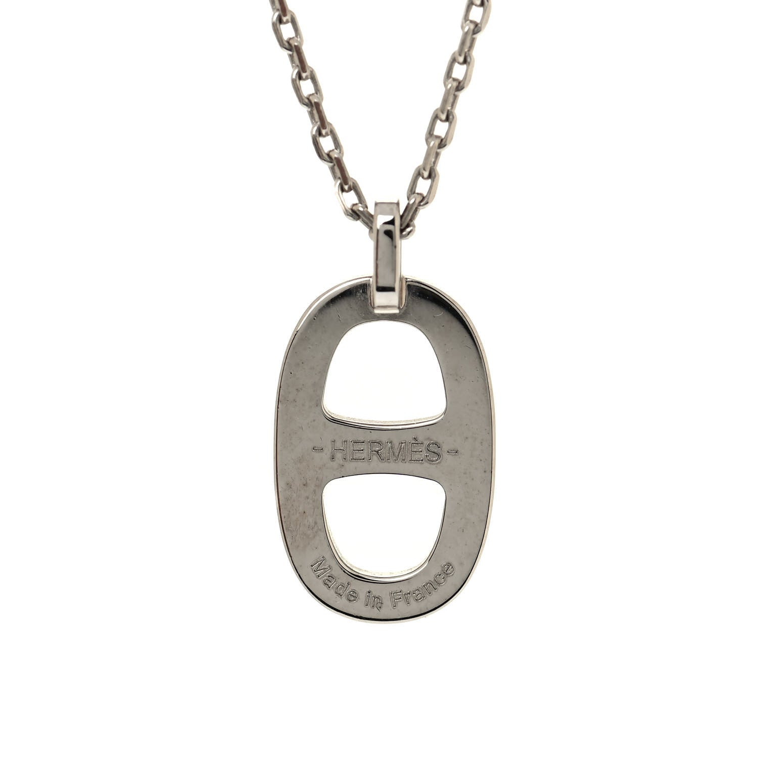 Hermes Lacquered Iliade Pendant Necklace Dark Orange 4 of 4