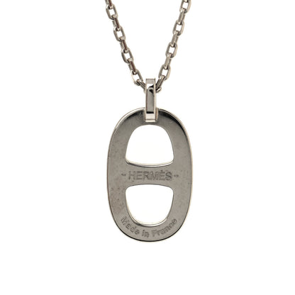 Hermes Lacquered Iliade Pendant Necklace Dark Orange 4 of 4
