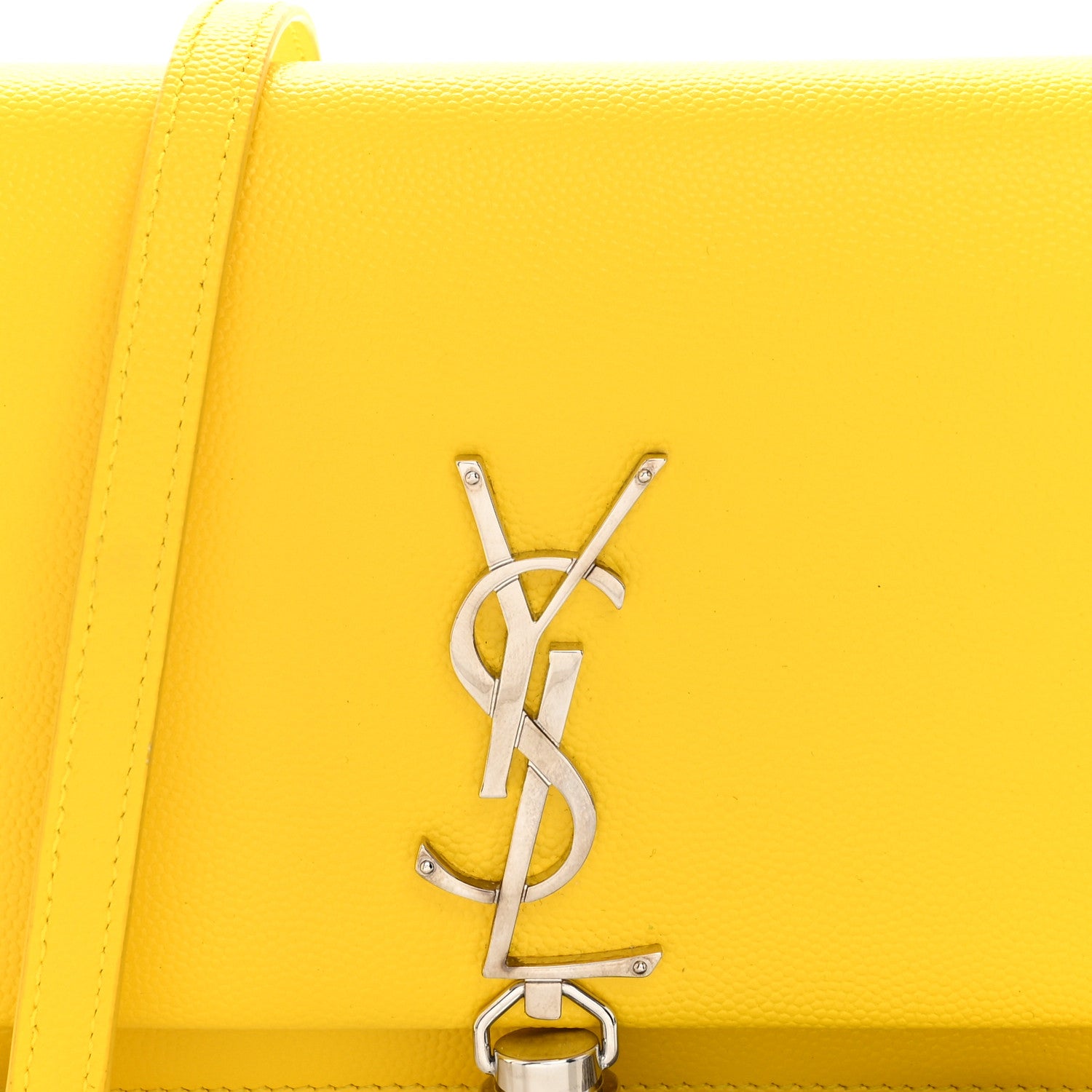 Saint Laurent Grain De Poudre Classic Monogram Kate Tassel Chain Wallet Mimosa 8 of 10