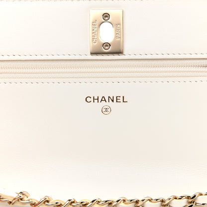Chanel Lambskin Quilted Trendy CC Wallet On Chain WOC White 6 of 11