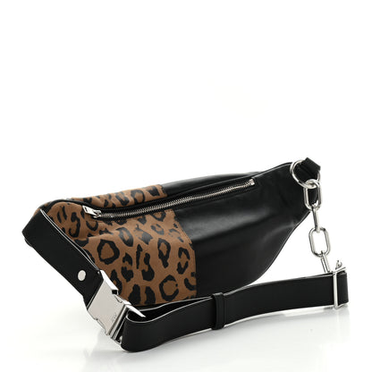 Alexander Wang Lambskin Suede Leopard Attica Belt Bag Black 3 of 10
