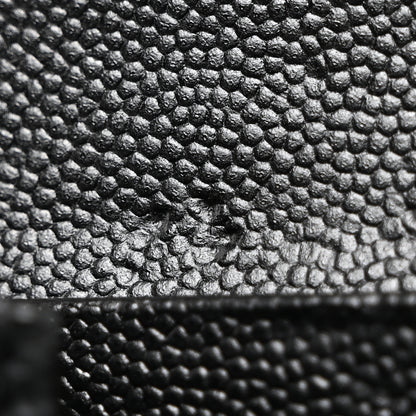 Saint Laurent Grain De Poudre Matelasse Chevron Monogram Flap Wallet Black 8 of 9