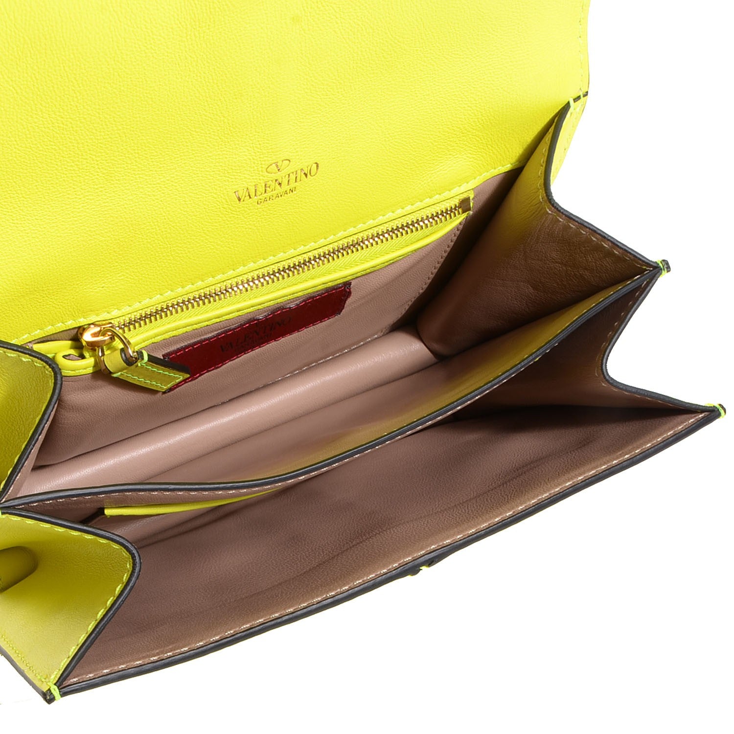 Valentino Garavani Vitello My Own Code Clutch Yellow Fluo 5 of 8
