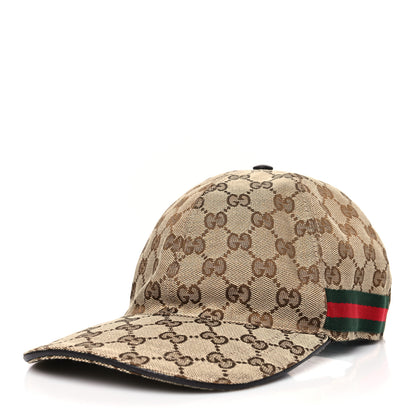 Gucci Monogram Web Baseball Hat S Beige Cocoa 1 of 7