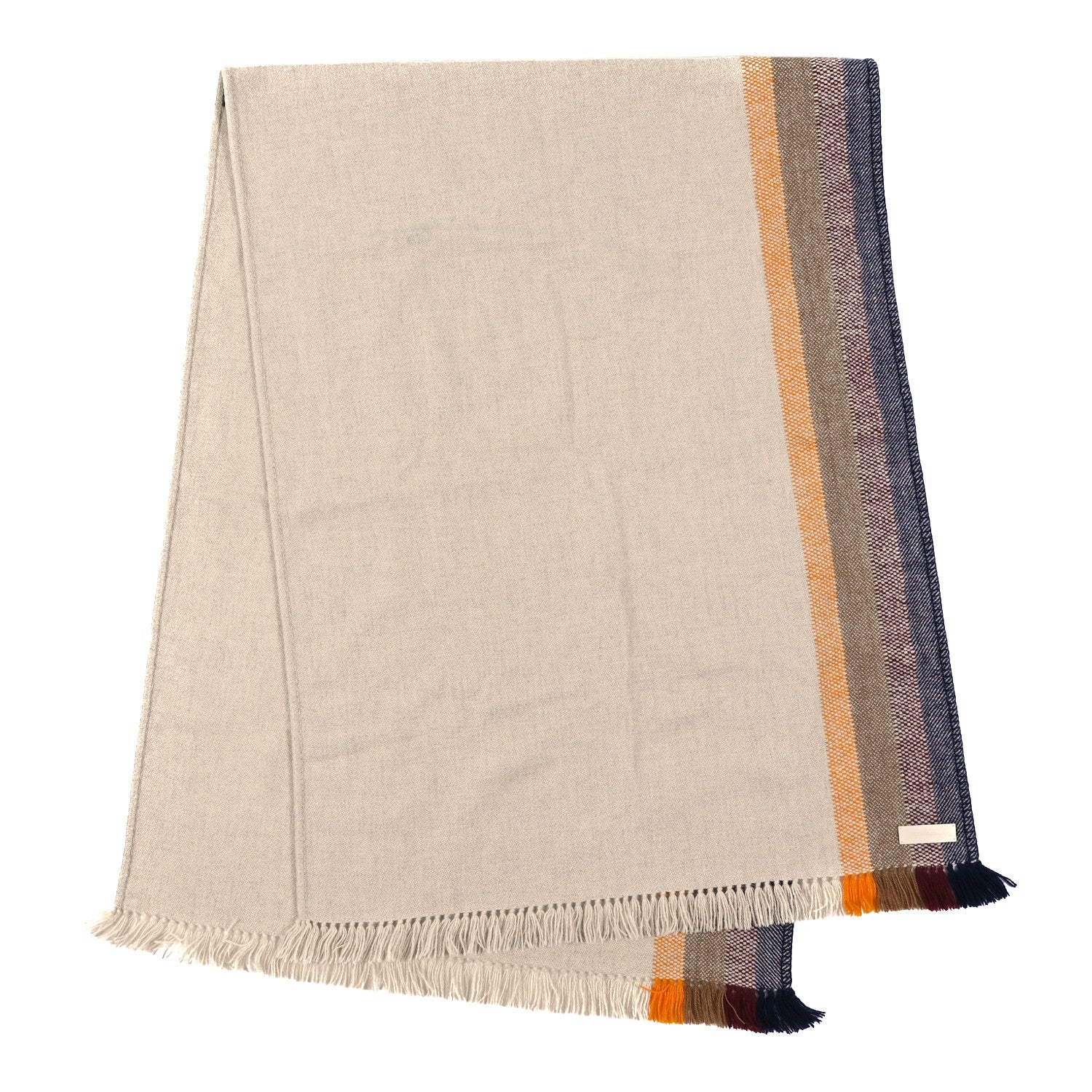 Hermes Yak Wool Striped Fringe Stole 2 of 3