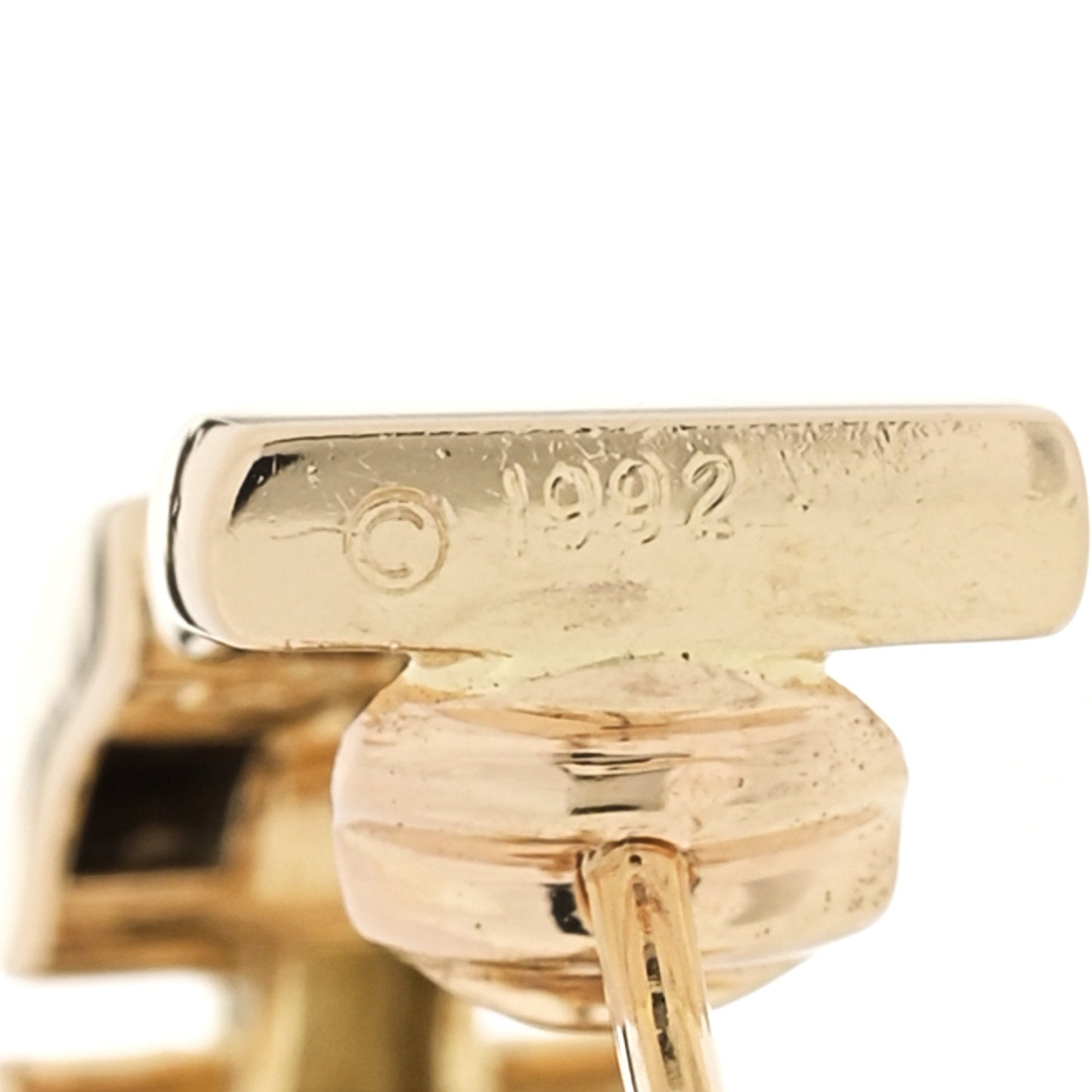 18K Yellow Gold Panthere Maillon Earrings