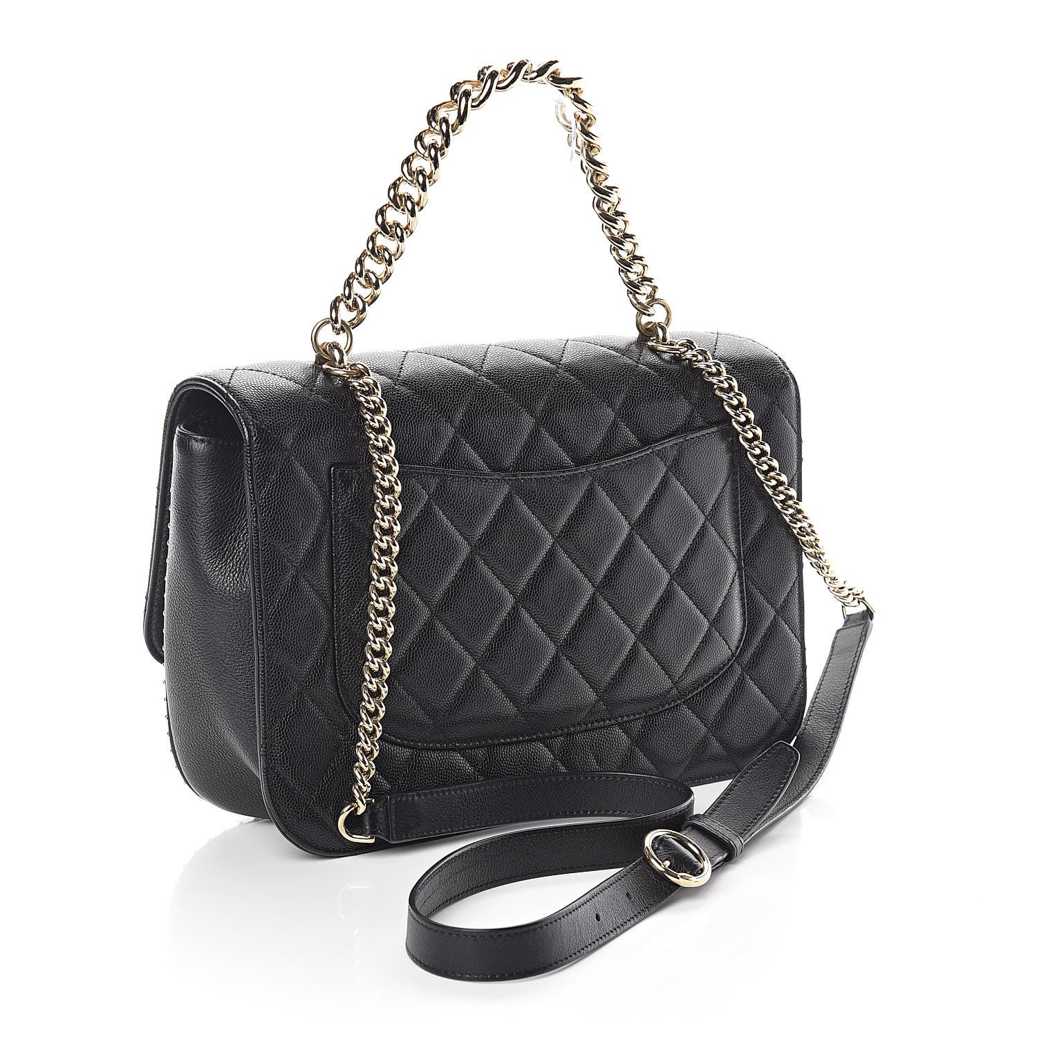 Chanel Caviar Quilted Large Studded Flap Black 3 of 14