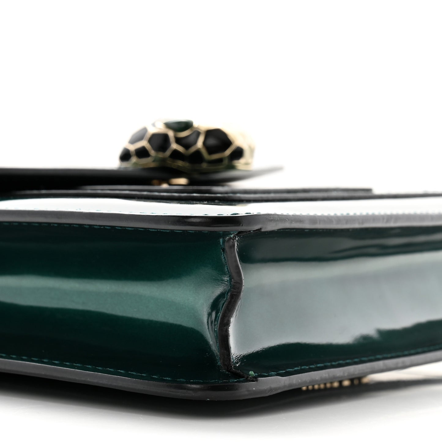 Patent Serpenti Forever Crossbody Emerald