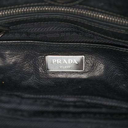 Prada Glace Calf Twin Pocket Tote Black 6 of 16
