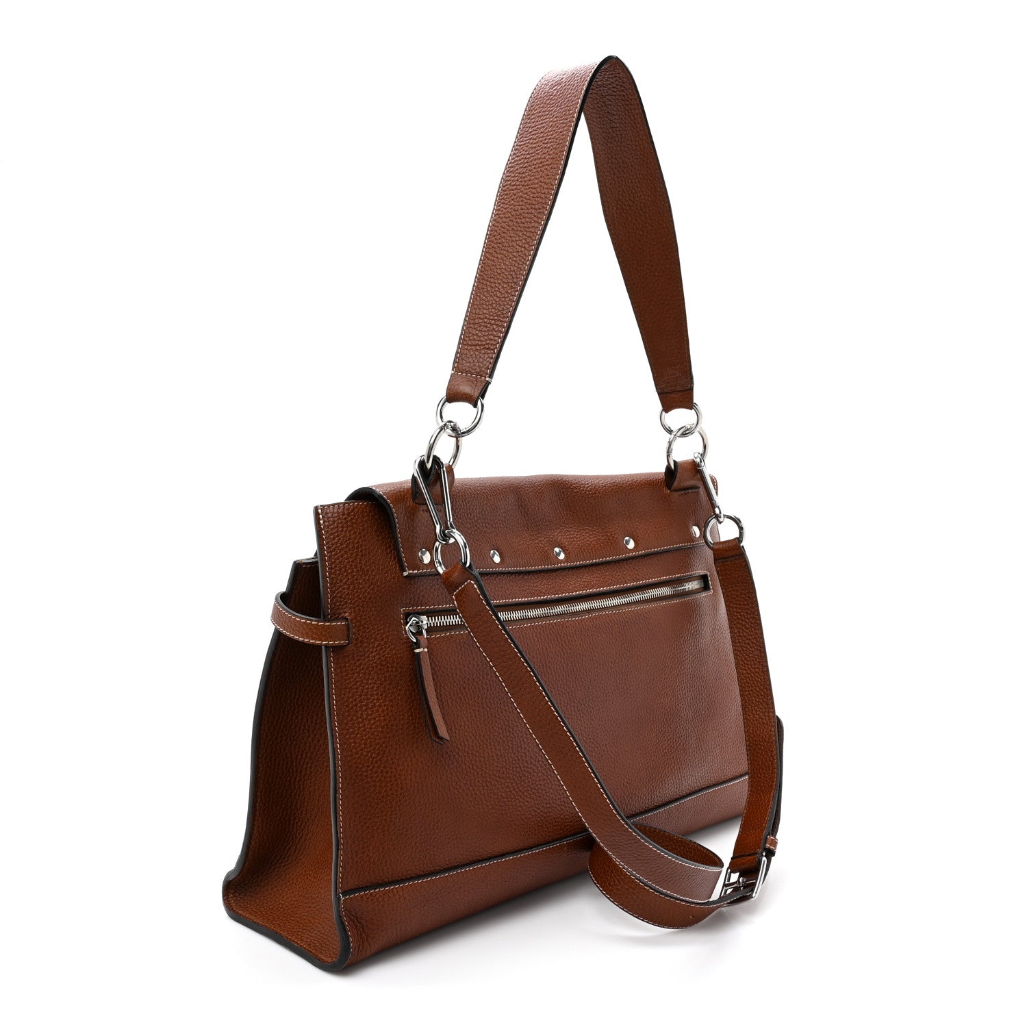 Mulberry Classic Grain Calfskin Medium Chiltern Satchel Oak 2 of 15