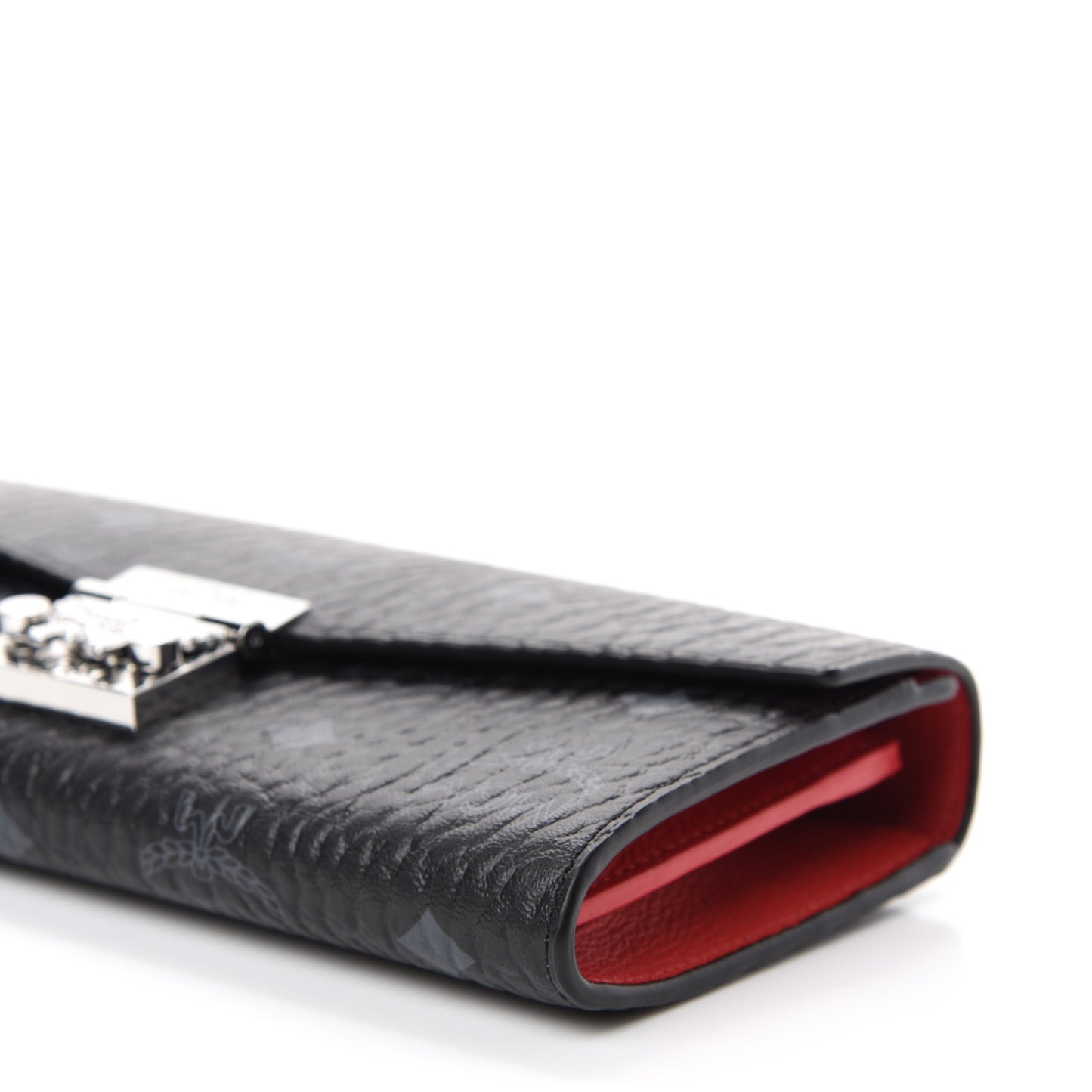 Visetos Large Patricia Wallet On Chain Black Red