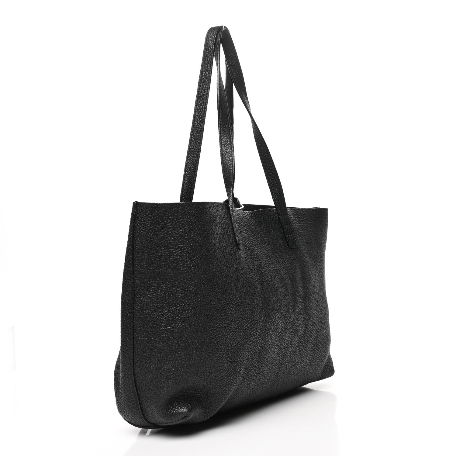 Mansur Gavriel Calfskin Small Shopping Tote Black Gold 4 of 9