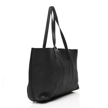 Mansur Gavriel Calfskin Small Shopping Tote Black Gold 4 of 9