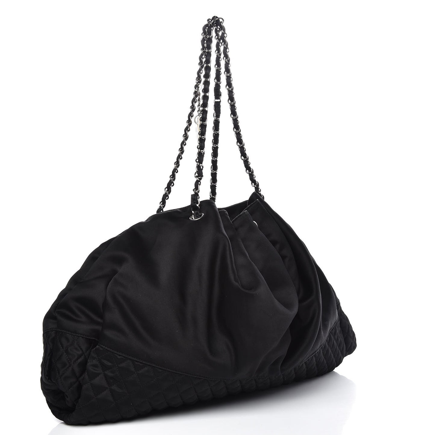 Satin Melrose Hobo Black