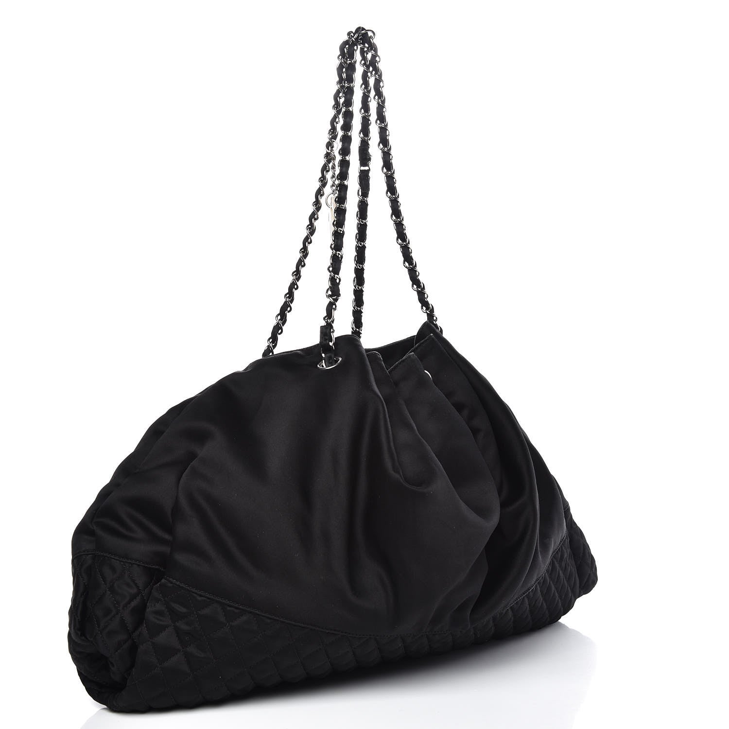 Chanel Satin Melrose Hobo Black 3 of 13