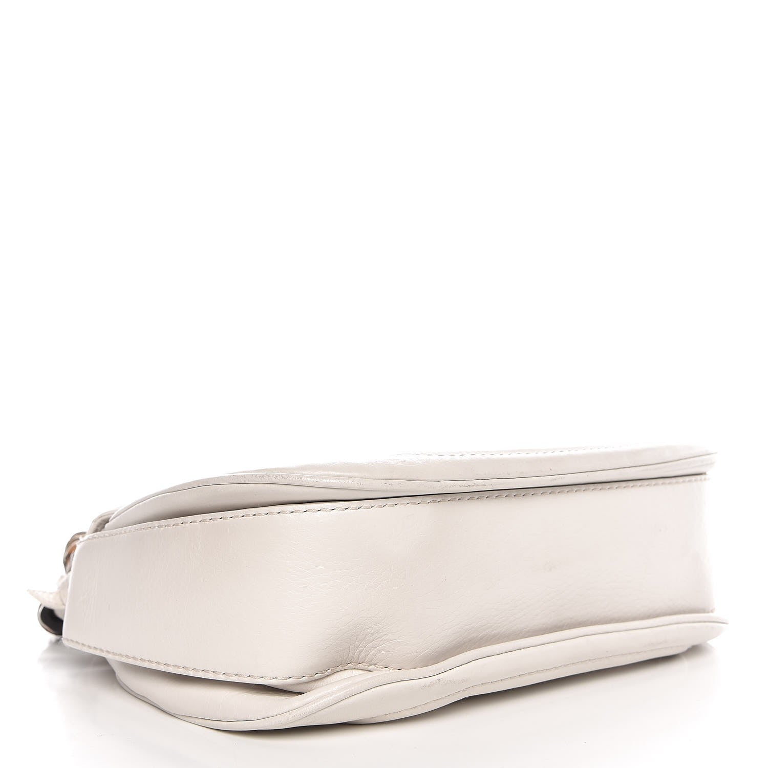 Gucci Calfskin Medium New Bamboo Top Handle Bag White 6 of 16