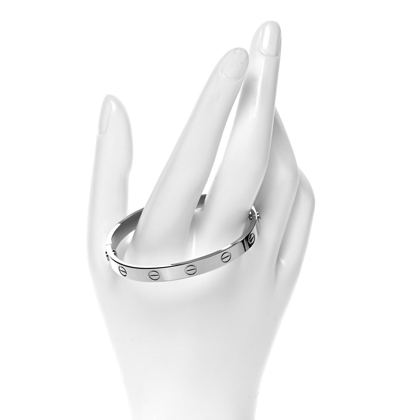 18K White Gold LOVE Bracelet 16