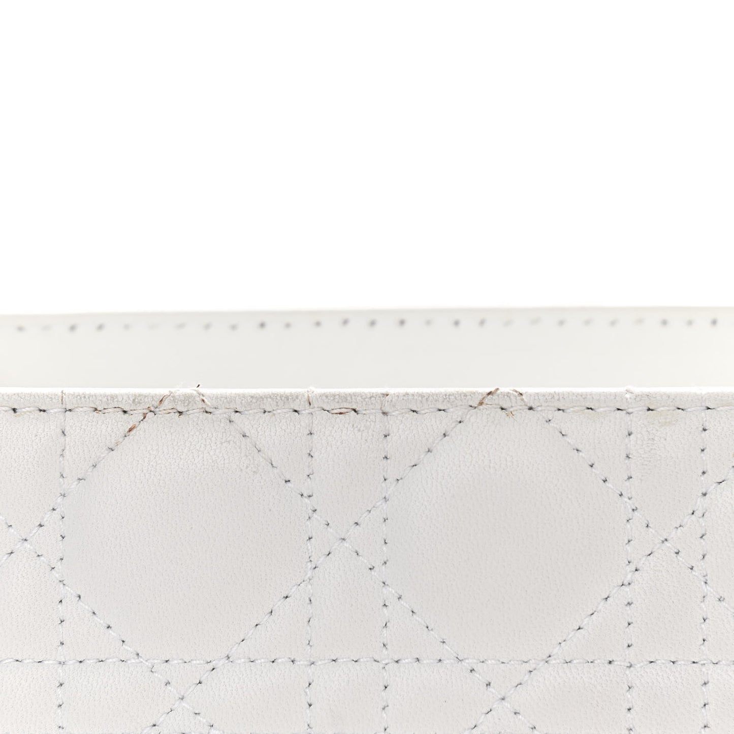 Lambskin Cannage Soft Lady Dior East West White