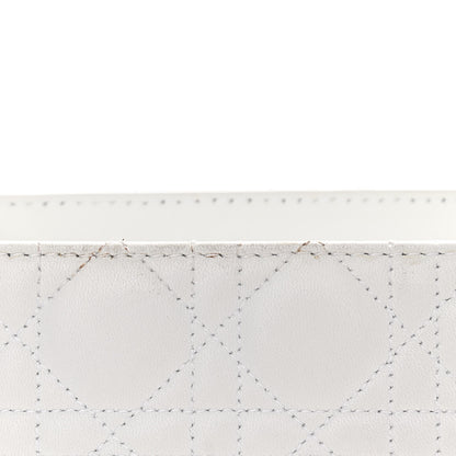 Christian Dior Lambskin Cannage Soft Lady Dior East West White 10 of 12