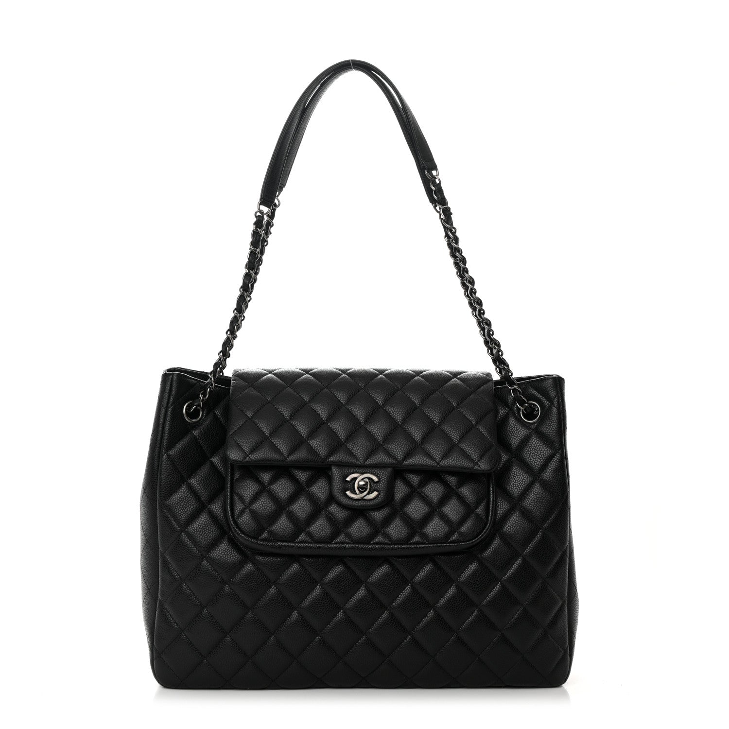 Chanel Caviar Quilted Flap Tote Black 1 of 13