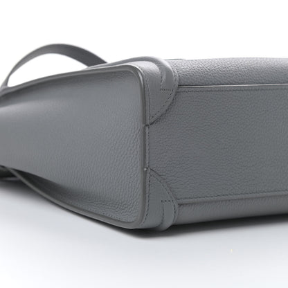 Celine Drummed Calfskin Nano Luggage Kohl 9 of 12