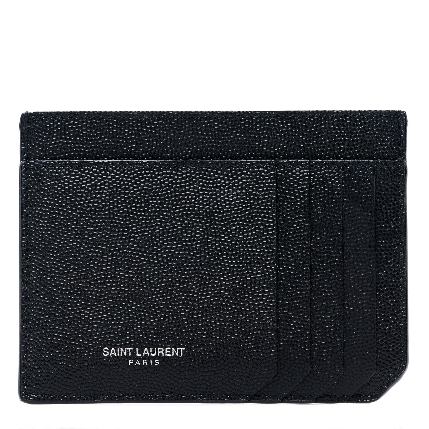 Saint Laurent Calfskin 5 Fragments Card Holder Black 1 of 8