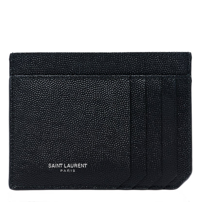 Saint Laurent Calfskin 5 Fragments Card Holder Black 1 of 8