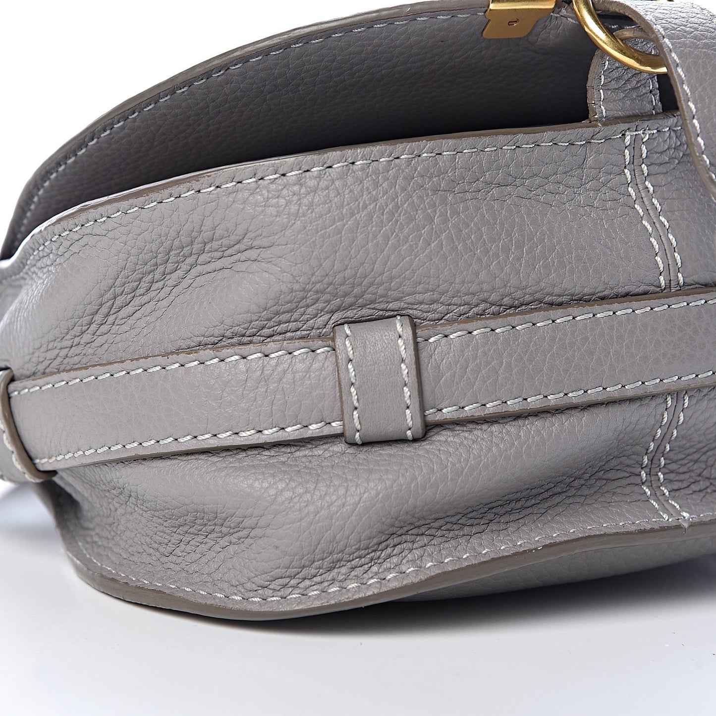 Calfskin Mini Marcie Round Crossbody Bag Cashmere Grey